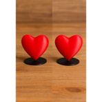 Grifon3D Kalp Şekilli Not ve Fotoğraf Tutucu | Masa Üstü Dekoratif Aksesuar - 5 cm - 2 Adet