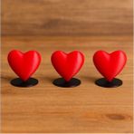 Grifon3D Kalp Şekilli Not ve Fotoğraf Tutucu | Masa Üstü Dekoratif Aksesuar - 5 cm - 3 Adet