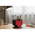 Grifon3D Sevgiliye Hediye Pixel Heart Kalemlik - Retro Oyun Temalı Dekoratif Organizer