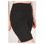 GRİLAND Kadın Siyah Toparlayıcı Seamless Fitilli Biker Şort Tayt