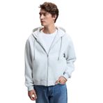 GRIMELANGE ASHBY Erkek Kapüşonlu Fermuarlı Cepli Kordonlu Boxy Kalıp Sweatshirt Grimelanj