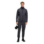 GRIMELANGE AVENER Erkek Kapüşonlu Baskılı Fermuarlı Sweatshirt Antrasit