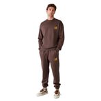 Grimelange Benji Erkek Yumuşacık Kumaşlı Nakışlı Kahverengi Eşofman Takımı, 2XL