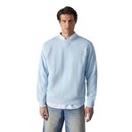 GRIMELANGE BONELL Erkek %100 Pamuk Relaxed Bisiklet Yaka Uzun Kollu Açık Mavi Sweatshirt