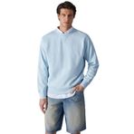 Grimelange Bonell Erkek%100 Pamuk Relaxed Bisiklet Yaka Uzun Kollu Açık Mavi Sweatshirt, M