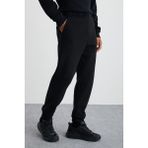 Grimelange Burnham Erkek Organik Kumaşlı İçi Polarlı Rahat Kesim Paçası Lastikli Jogger Eşofman Altı, Siyah, 2XL