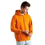 Grimelange Cancelled Erkek Pamuk Kapüşonlu Fermuarlı Yaka Turuncu Sweatshirt, L