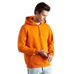 Grimelange Cancelled Erkek Pamuk Kapüşonlu Fermuarlı Yaka Turuncu Sweatshirt, XL