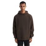 GRIMELANGE Cartmel Erkek Organik Kumaşlı İçi Polarlı Yumuşacık Kanguru Cepli Kapüşonlu Sweatshirt Kahverengi