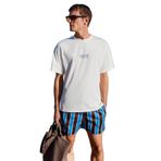 Grimelange COPACABANA Erkek Ön Arka Baskı Detaylı %100 Organik Pamuk Oversize Kısa Kollu Beyaz T-Shirt