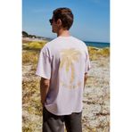 Grimelange COPACABANA Erkek Ön Arka Baskı Detaylı %100 Organik Pamuk Oversize Kısa Kollu Pembe T-Shirt