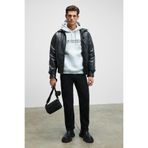 GRIMELANGE CORNELIUS Erkek Önü Ve Kolları Baskılı Kapüşonlu Kordonlu Kanguru Cepli Grimelanj Sweatshirt