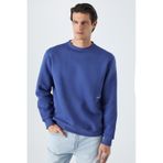 Grimelange Dane Erkek Organik Kumaşlı Yumuşacık Koyu Mavi Sweatshirt Koyu Mavi