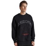 Grimelange DOMAGOJ Erkek Pamuk Yuvarlak Yaka Siyah Sweatshirt