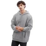 Grimelange Draco Erkek Organik Kumaşlı İçi Polarlı Yumuşacık Kanguru Cepli Kapüşonlu Grimelanj Sweatshirt, L