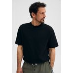 GRIMELANGE DUNNO Erkek %100 Organik Pamuk Yuvarlak Yakalı Regular Fit Siyah T-Shirt