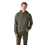 Grimelange Epic Erkek Yumusaçık Kumaşlı Kapüşonlu Kordonlu Regular Fit Nakışlı Haki Sweatshirt, XL