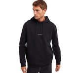Grimelange Epic Erkek Yumusaçık Kumaşlı Kapüşonlu Kordonlu Regular Fit Nakışlı Siyah Sweatshirt Siyah Xl