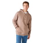 GRIMELANGE Epic Erkek Yumusaçık Kumaşlı Kapüşonlu Kordonlu Regular Fit Nakışlı Vizon Sweatshirt