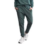 Grimelange Fabian Erkek Regular Fit Normal Kesim Önü Nervürlü Kordonlu 3 İplik İçi Şardonlu Eşofman Altı, Yeşil, M