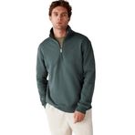 Grimelange Frame Erkek Yarım Fermuarlı Dik Yakalı Yumuşacık Kumaşlı Polarlı Regular Sweatshirt, Yeşil, M