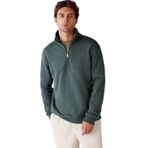 Grimelange Frame Erkek Yarım Fermuarlı Dik Yakalı Yumuşacık Kumaşlı Polarlı Regular Sweatshirt, Yeşil, M
