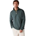 Grimelange Frame Erkek Yarım Fermuarlı Dik Yakalı Yumuşacık Kumaşlı Polarlı Regular Sweatshirt, Yeşil, XL