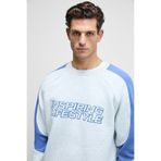 GRIMELANGE HERCULES Erkek Bisiklet Yaka Önü Nakışlı Kolları Biyeli Grimelanj Sweatshirt