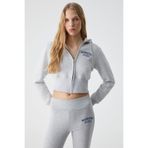 Grimelange Iressine Kadın Kapüşonlu Fermuarlı Uzun Kollu Regular Sweatshirt, Grimelanj, M