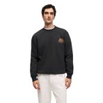 Grimelange IRVING Erkek Yuvarlak Yaka Göğsü Ve Önü Regular Fit Antrasit Sweatshirt