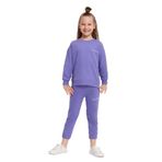 Grimelange Jabor Kız Çocuk Nakışlı Bisiklet Yaka Comfort Mor Eşofman Takımı Mor 7 Yaş