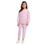 Grimelange Jabor Kız Çocuk Nakışlı Bisiklet Yaka Comfort Pembe Eşofman Takımı Pembe 7 Yaş