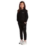 Grimelange Jabor Kız Çocuk Nakışlı Bisiklet Yaka Comfort Siyah Eşofman Takımı Siyah 7 Yaş