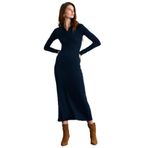 GRIMELANGE, Kadın, Vücüdu Saran Bodycon, Maxi Elbise, Lacivert, L
