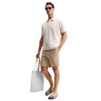 Grimelange Kepa Erkek Beli Lastikli Cepli Relaxed Fit Bej Şort, L