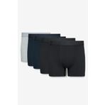Grimelange Konsta Erkek Trunk 5'li Paket Pamuklu Likralı Esnek Kumaş Siyah-Lacivert-Grimelanj Boxer, XL
