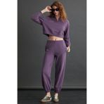 GRIMELANGE LANEY Kadın Organik Pamuklu Mor Sweatshirt
