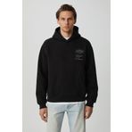 GRIMELANGE LEGANDARY Erkek Yumuşacık Siyah Sweatshirt