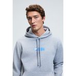 GRIMELANGE LELAND Erkek Kapüşonlu Kanguru Cepli Göğsü Nakışlı Regular Fit Sweatshirt Grimelanj