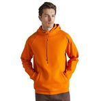 Grimelange Malagos Erkek İçi Polarlı Yumuşacık 3 İplik İçi Şardonlu Regular Kapüşonlu Turuncu Sweatshirt, M
