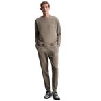 Grimelange Marshall Erkek Pamuklu İçi Polarlı Nakışlı Relaxed Eşofman Takımı, Vizon, 2XL