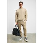 Grimelange Marshall Erkek Pamuklu İçi Polarlı Nakışlı Relaxed Vizon Eşofman Takımı - 2XL - Vizyon