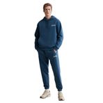 Grimelange Martel Erkek Yumuşacık İçi Polarlı Baskılı Regular Kordonlu Mavi Sweatshirt, L