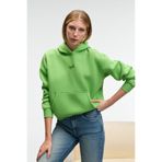 GRIMELANGE MELUREA Kadın Nakışlı Kapüşonlu Comfort Fit Fıstık Yeşili Sweatshirt