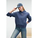 GRIMELANGE MELUREA Kadın Nakışlı Kapüşonlu Comfort Fit Koyu Mavi Sweatshirt