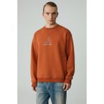 Grimelange MINTY Erkek Yuvarlak Yaka 3 İplik Turuncu Sweatshirt - 2XL