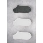 Grimelange Nıklaus Bamboo Erkek Patik 3'lü Paket Antrasit/beyaz/beyaz Çorap - Antrasit - Beyaz - 41 - 44