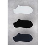 Grimelange Nıklaus Bamboo Erkek Patik 3'lü Paket Siyah/beyaz/lacivert Çorap Siyah/Beyaz/Lacivert 41-44