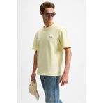 Grimelange Noir Erkek%100 Organik Pamuk Bisiklet Yaka Kısa Kol Regular Sarı T-Shirt, M