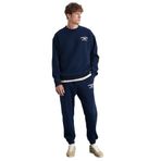 Grimelange Nothingham Erkek 2'li Set Relaxed Organik Pamuk İçi Şardonlu Eşofman Takımı, Lacivert, XL
